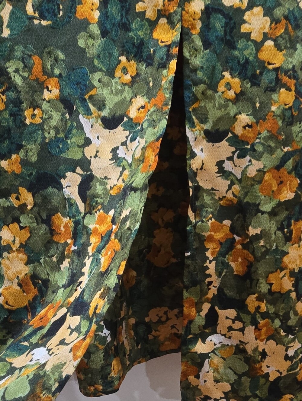 Floral Summer Satin V-neck Strappy Slip Midi Dress size Large - Picture 3 of 7